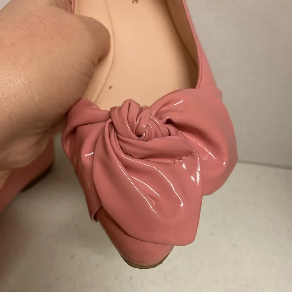 Kate Spade Pink Nancy Bow Flat 6 1/2